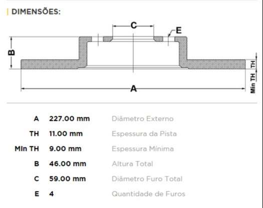FREMAX DISCO FRENO FIORINO / REGATA /F 128/DS  