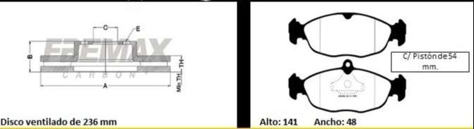 FREMAX KIT JGO DISCOS Y PASTILLAS CORSA M/N / CLASS / AGILE