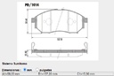 [PD1014.0332] FRASLE PASTILLA EJE DELANT. 15.90MM  /NISSAN FRONTIER 2.5 - 2.8 05> MURANO 3.5 07> 