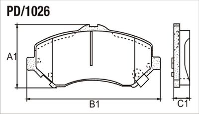 FRASLE PASTILLA EJE DELANT. 16.60MM  /DODGE JOURNEY 09> 