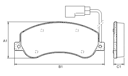 FRASLE PASTILLA EJE DELANT. 18.90MM  /FORD TRANSIT 3330 - 3550 2.4 06>  /SISTEMA KNORR