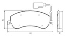 [PD1028B.0332] FRASLE PASTILLA EJE DELANT. 18.90MM  /FORD TRANSIT 3330 - 3550 2.4 06>  /SISTEMA KNORR