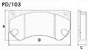 [PD103.0332] FRASLE PASTILLA EJE DELANT. 21.80MM  /CHEV CAMION A - C - D 40 85/93 