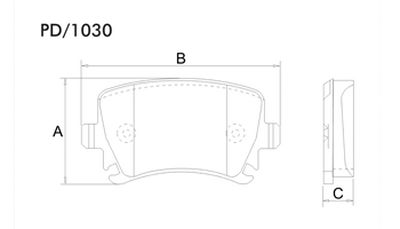 FRASLE PASTILLA EJE TRASERO 16MM VW BORA GOLF GTI 07> VENTO PASSAT 05> SIST.TEVES AUDI A3 CONVERTIBLE 08> TT 09/10