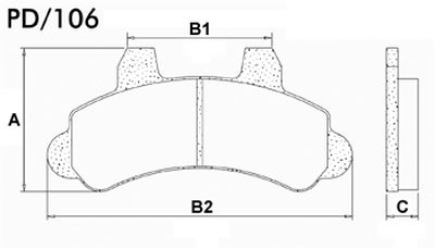 FRASLE PASTILLA EJE DELANT. 17MM  /CHEVROLET SILVERADO 97> PICK UP 94/97 - BONANZA 94>  /FORD F100 4X4 99>  SISTEMA BENDIX
