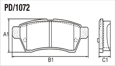 FRASLE PASTILLA EJE TRASERO 15.90MM  /NISSAN FRONTIER 06/10 //  X-TERRA 06/08 