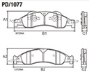 [PD1077.0332] FRASLE PASTILLA EJE DELANT. 16.40MM  /SUZUKI GRAND VITARA 06/08 