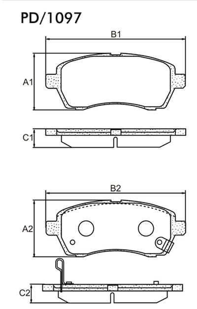 FRASLE PASTILLA EJE DELANT. 15.60MM  /FORD FIESTA KINETIC 1.6 16V 10> 