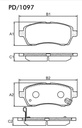 [PD1097.0332] FRASLE PASTILLA EJE DELANT. 15.60MM  /FORD FIESTA KINETIC 1.6 16V 10> 