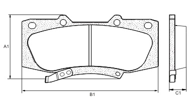 FRASLE PASTILLA EJE DELANT. 16.70MM  /TOYOTA HILUX 2.5 08> 