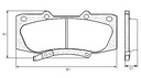 [PD1098.0332] FRASLE PASTILLA EJE DELANT. 16.70MM  /TOYOTA HILUX 2.5 08> 