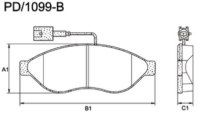 FRASLE PASTILLA EJE DELANT. 19MM  /CITROEN JUMPER 06> // PEUG BOXER 06>  /FIAT DUCATO 06>