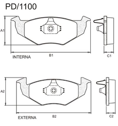 FRASLE PASTILLA EJE DELANT. 17.20MM  VW GOL TREND VOYAGE 08/11
