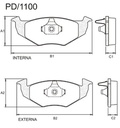 [PD1100.0332] FRASLE PASTILLA EJE DELANT. 17.20MM  /VW GOL TREND - VOYAGE 08> 
