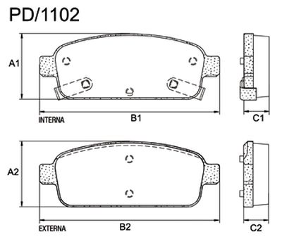 FRASLE PASTILLA EJE TRASERO 16.20MM  /CHEVROLET CRUZE 10> 