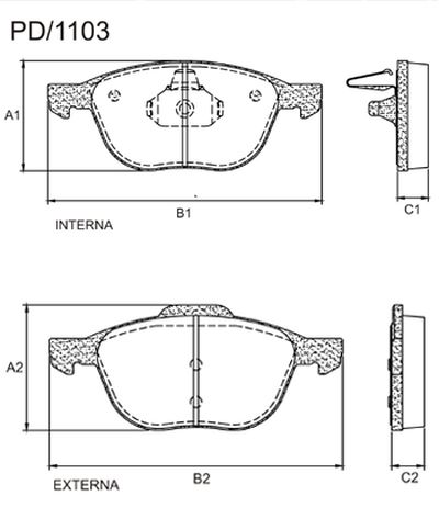 FRASLE PASTILLA EJE DELANT. 17.30MM  /FORD ECOSPORT AUTOMATICA 09>  /FOCUS 09> // KUGA 09>