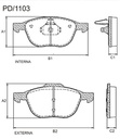 [PD1103.0332] FRASLE PASTILLA EJE DELANT. 17.30MM  /FORD ECOSPORT AUTOMATICA 09>  /FOCUS 09> // KUGA 09>