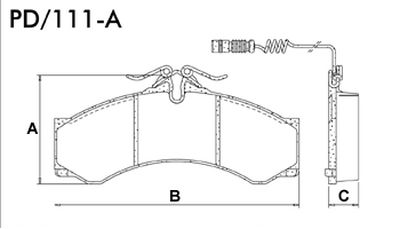 FRASLE PASTILLA EJE DEL/TRAS 20MM  /M.BENZ SPRINTER 310D 97/99 SISTEMA PERROT BREMSE  /SPRINTER 412D 99>