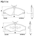 [PD114.0332] FRASLE PASTILLA EJE DELANT. 15.85MM  /TOYOTA HYLUX 4X2 00> SISTEMA VARGA 