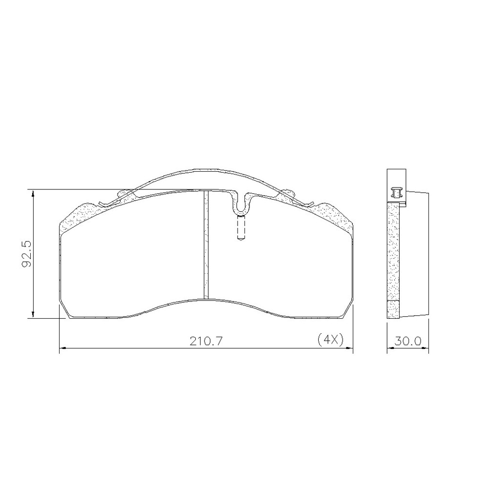 FRASLE PASTILLA EJE DELANT. 30MM  /M.BENZ OH 1115L 00> 