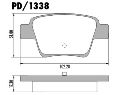 FRASLE PASTILLA EJE TRASERO 15.60MM  /CITROEN C4 GRAND PICASSO 06>  /PEUG 408 2.0 16V 11>