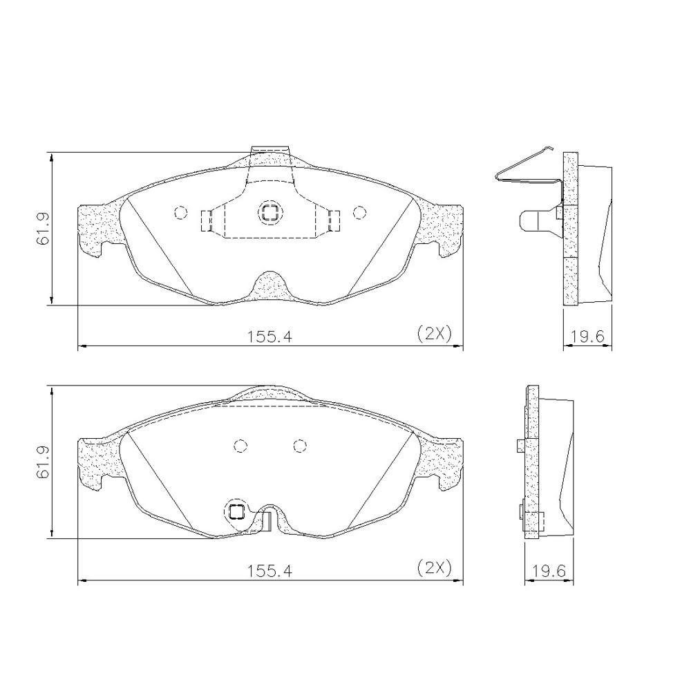 FRASLE PASTILLA EJE DELANT. 19.60MM  /CHRYSLER STRATUS 00> STRATUS CONVERTIBLE 02> 