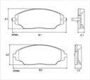 [PD1347.0332] FRASLE PASTILLA EJE DELANT. 16.80MM  /CHEVROLET COBALT - SONIC - SPIN 12> 