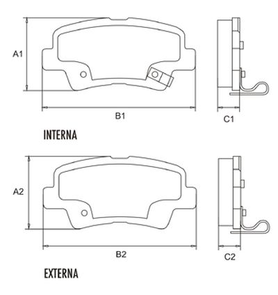 FRASLE PASTILLA EJE TRASERO 14.80MM  /HYUNDAI SONATA 11> // KIA MOTORS OPTIMA 13> 