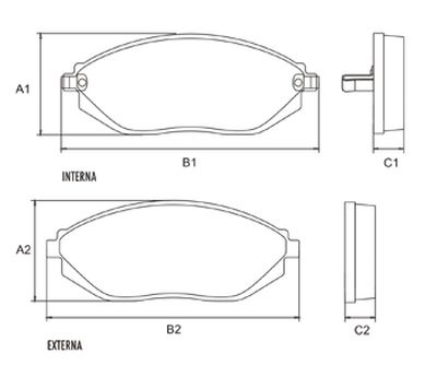 FRASLE PASTILLA EJE DELANT. 16.80MM  /CHEVROLET SPARK 10> 