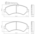 [PD1397B.0332] FRASLE PASTILLA EJE DELANTERO  /FIAT DUCATO MAXI 18> PEUG BOXER 18> 