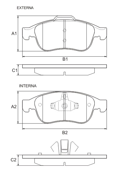 FRASLE PASTILLA EJE DELANT. 17.20MM CITROEN DS4 1.6 16V 11/14 RENAULT DUSTER 2.0 11> FLUENCE 2.0 16V 10>