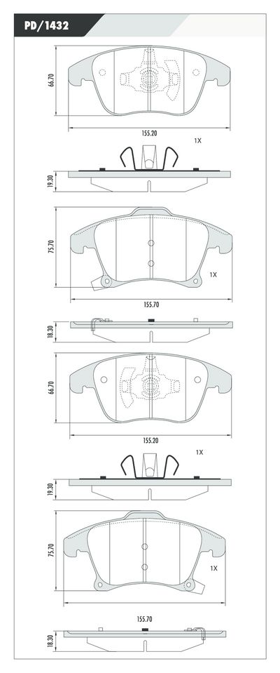 FRASLE PASTILLA EJE DELANT. 19MM  /FORD MONDEO 15> 