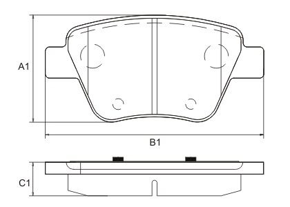 FRASLE PASTILLA EJE TRASERO 16.90MM  /VW GOLF VI 06> VENTO 2.0 11>  /AUDI A3 QUATTRO 09>