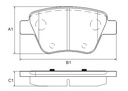 [PD1465.0332] FRASLE PASTILLA EJE TRASERO 16.90MM  /VW GOLF VI 06> VENTO 2.0 11>  /AUDI A3 QUATTRO 09>