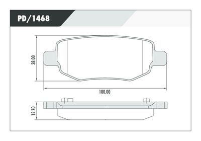 FRASLE PASTILLA EJE TRASERO 15.70MM  /CHERY CIELO 1.6 10> TIGGO 2.0 16V 13> 