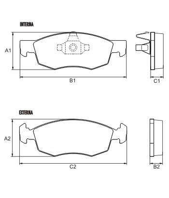 FRASLE PASTILLA EJE DELANT. 17.80MM  /FIAT CRONOS 1.3 18> GRAND SIENA ATTRACTIVE 12> 