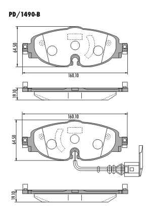 FRASLE PASTILLA EJE DELANT. 19.10MM  /VOLKSWAGEN GOLF 1.4 15> GOLF 1.5 - 2.0 14> TAOS 250 TSI 1.4 21>