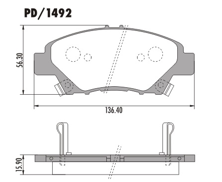 FRASLE PASTILLA EJE DELANT. 15.90MM  /HONDA CITY 1.5 14> FIT 1.5 14> 
