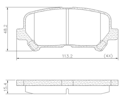 FRASLE PASTILLA EJE TRASERO CHEVROLET TRAILBLAZER 2.8 16/26