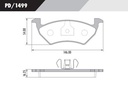 [PD1499.0332] FRASLE PASTILLA EJE DELANT. 16.25MM  /VW UP 1.0 14> 