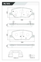 [PD1512.0332] FRASLE PASTILLA EJE DELANT. 19.30MM FIAT 500 1.4 16V 18> JEEP RENEGADE 1.8 2.0 16> COMMANDER 2.0 TD AT9 4X4