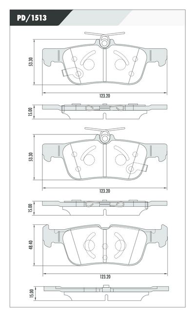 FRASLE PASTILLA EJE TRASERO 15MM  /FORD MONDEO 13> 