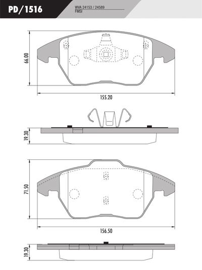 FRASLE PASTILLA EJE DELANT. 19.30MM  /PEUG RCZ 1.6 16V 03> 308 CC 06/09 