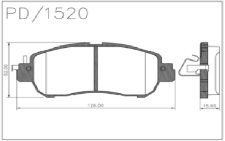 FRASLE PASTILLA EJE DELANT. 15.65MM  /NISSAN KICKS 1.6 17> 