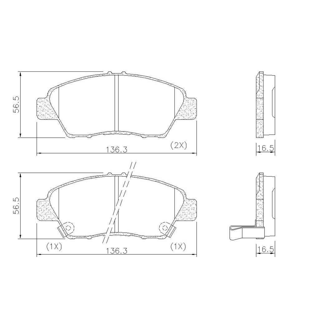 FRASLE PASTILLA EJE DELANT. 18.75MM  /HONDA CIVIC 1.5 15> FIT 17> 