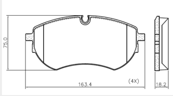 FRASLE PASTILLA  EJE DELANT. 18.20MM  /VW AMAROK V6 17> 