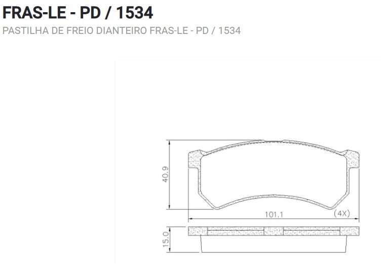 FRASLE PASTILLA EJE DELANT. 15.75MM  /RENAULT KWID 1.0 17>