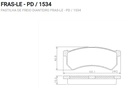 [PD1534.0332] FRASLE PASTILLA EJE DELANT. 15.75MM  /RENAULT KWID 1.0 17>