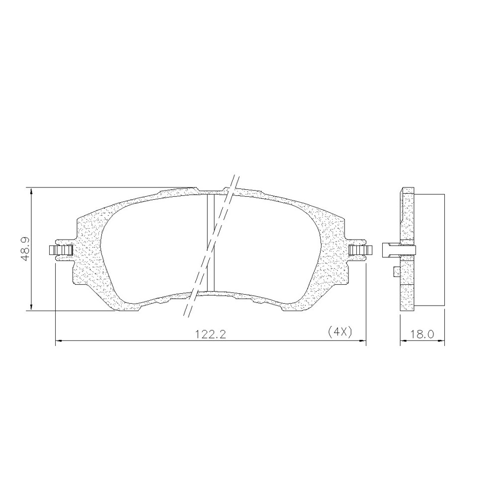 FRASLE PASTILLA EJE DELANT. 18MM  /TOYOTA YARIS 1.5 16> 