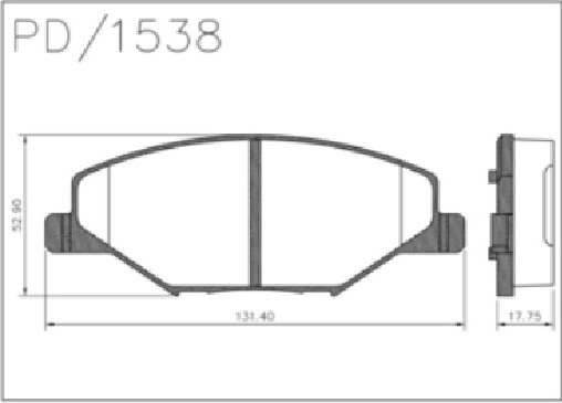 FRASLE PASTILLA  EJE DELANT. 17.75MM  /VW POLO 15> (ORIGEN INDIA) 